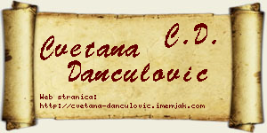 Cvetana Dančulović vizit kartica